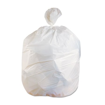 Unisan Low-Density Can Liners, 60 Gal, 0.75 Mil, 38 x 58, White, 100PK H7658EW